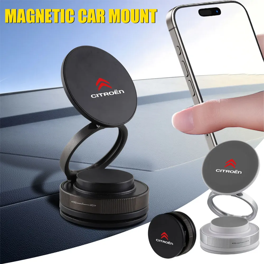 360° Rotating Car Magnetic Phone Holder Adjustable Phone Holder For Car Dashboard For Citroen Picasso Berlingo C3 C4 C5 Hub Cap