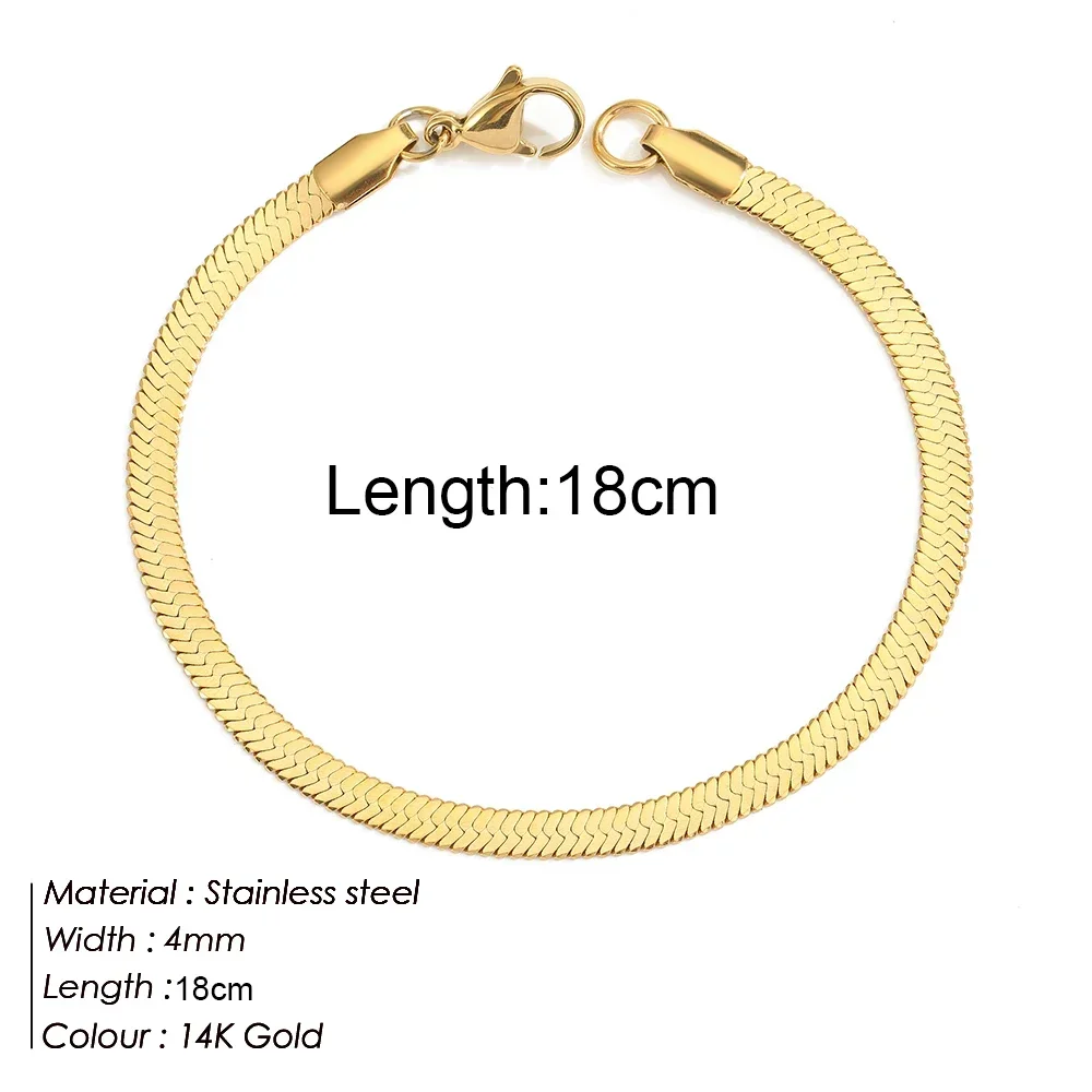 Women's Golden Name Initial Letter Pendant Bracelet