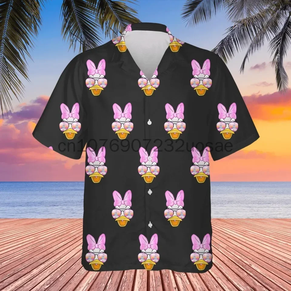 2024 New Summer Men's Wear Disney Hawaii Shirt for Men and Women Disney World Hawaii Shirt Donald Duck Beach Party Shirt