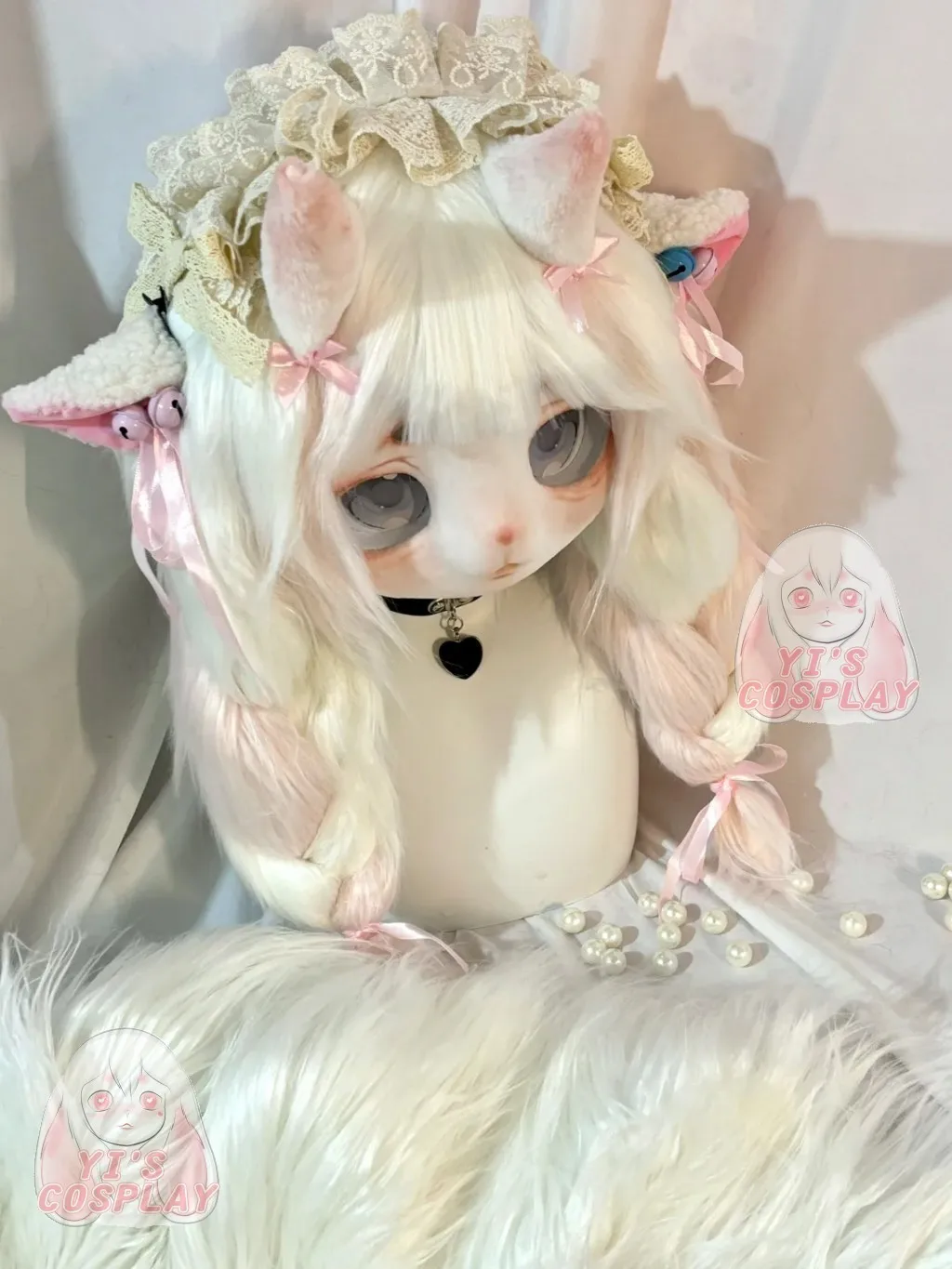 Yis cosplay Custom Furry head Kigurumi Head Cosplay Kemono Fursuit Handmade Headsets Beast Customized Fursuit Kemono Head