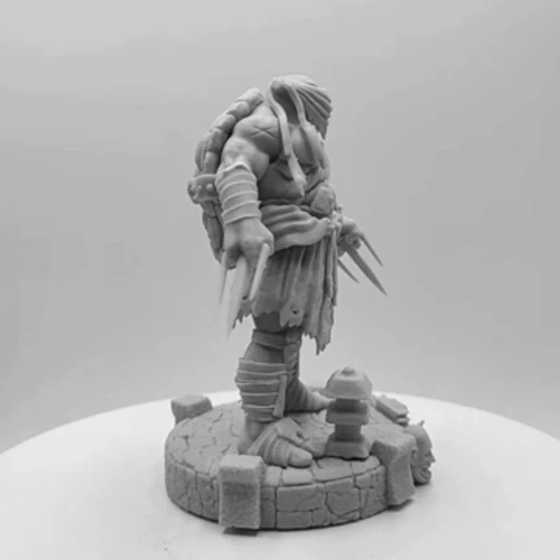 Anime Figure Warrior 1/24 Scale 88mm Resin Figure Model Kit Sea Turtle Hero Miniatures Mini Unassembled and Unpainted