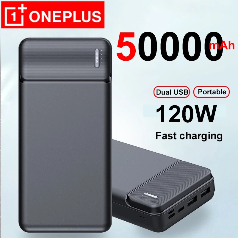 OnePlus 50000mAh 보조베터리 휴대용 충전기 외장 배터리 PoverBank iPhone Samsung 용 고용량 고속 충전