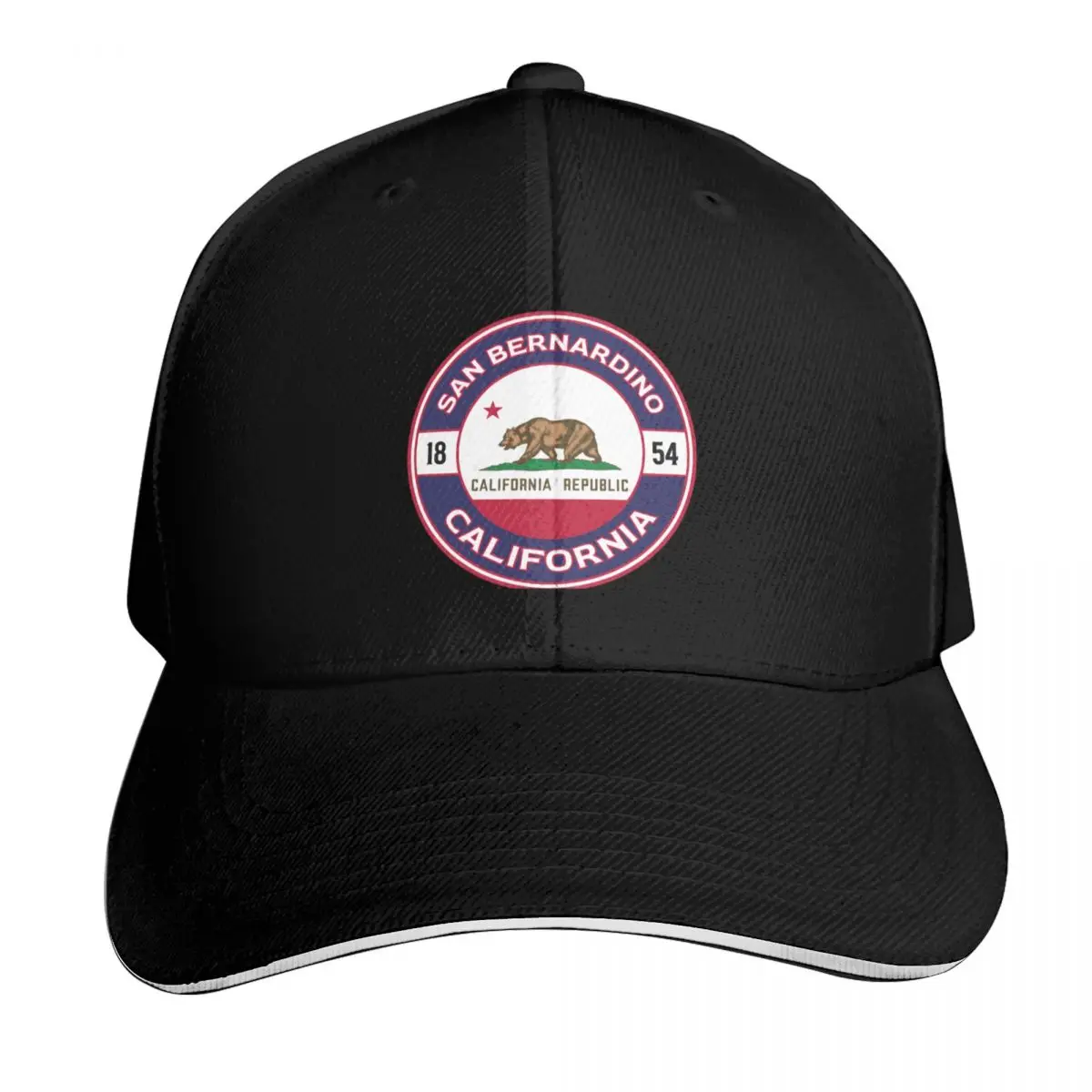 San Bernardino CA Baseball Cap Strapback Dad Hat Six Panel Structured Crown Sun Protection UPF 50+