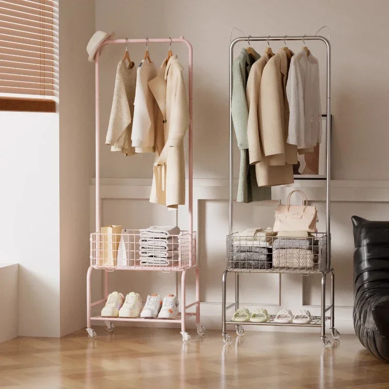 Porte-manteau sur pied de rangement Simple intérieur pas cher moderne organisateur hôtel porte-manteaux ouvert gain de place Porte Manteau meubles de maison