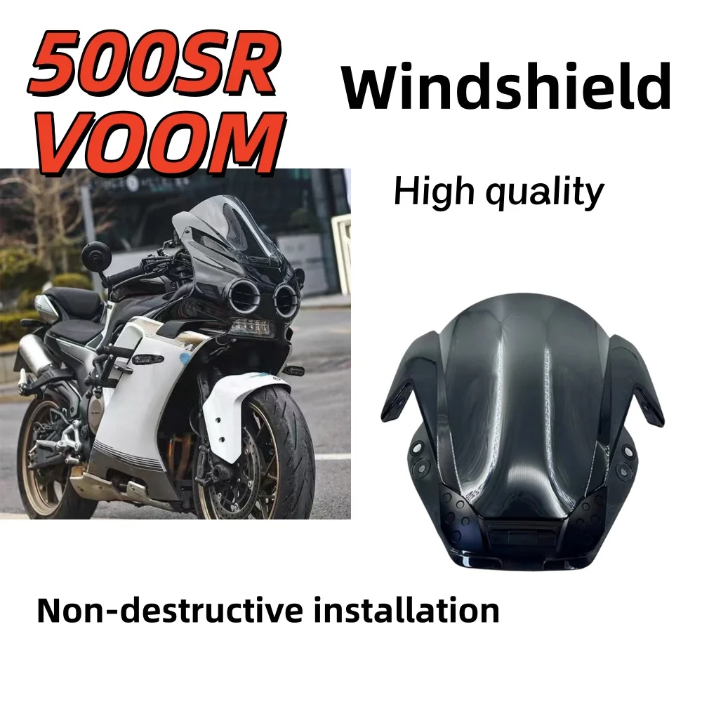 Brand new DEGIN motorcycle double bubble windshield accessories for 500SR VOOM SR500 500 SR 2025+ models.500sr voom 500SR