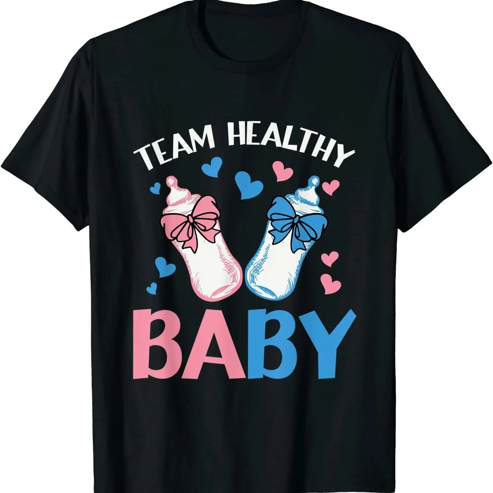 Gender Reveal Party Team Healthy Baby T Shirt vintage Washed Stretched Versatile Stylish Soft Breathable graphic homme Slightly