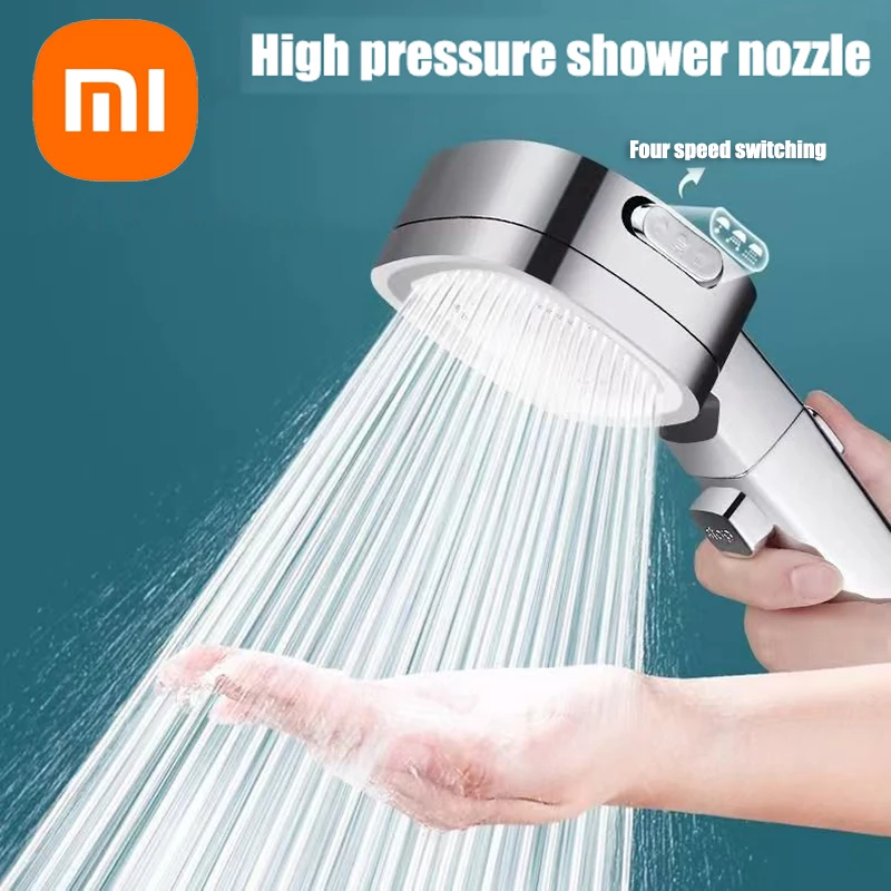 Xiaomi ฝักบัวอาบน้ําแรงดันสูงหัวฝักบัวประหยัดน้ําฝักบัววงเล็บปรับ One-Key หยุดน้ํานวด Sprayer ในครัวเรือน
