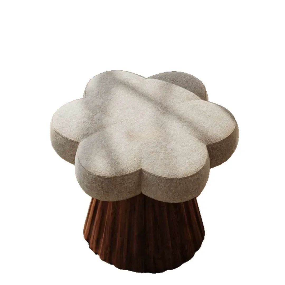 

Simple French medieval solid wood flower chair high-end design