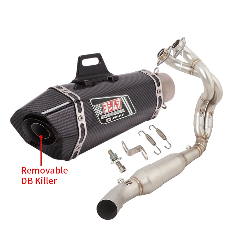 2024 Slip On per Kawasaki Ninja 650 Ninja650 moto Yoshimura scarico sistema completo silenziatore Esacpe DB Killer tubo di collegamento anteriore