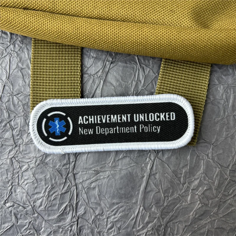 Achievement Unlocked Printed Patch on Clothes Military Tactical Patches Backpack Sticker Armband Hook and Loop Patches