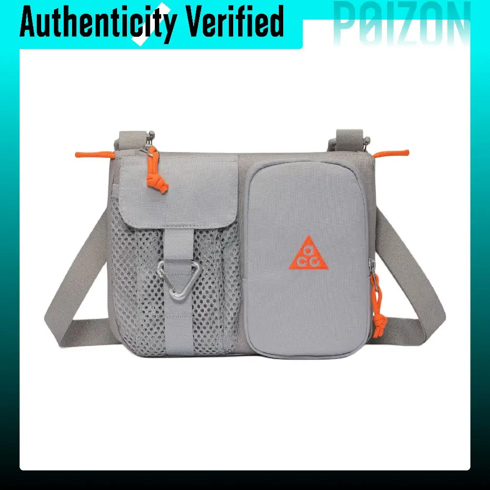 Nike ACG Polyester Shoulder Bag Regular Unisex Gray & Orange HJ8180-009