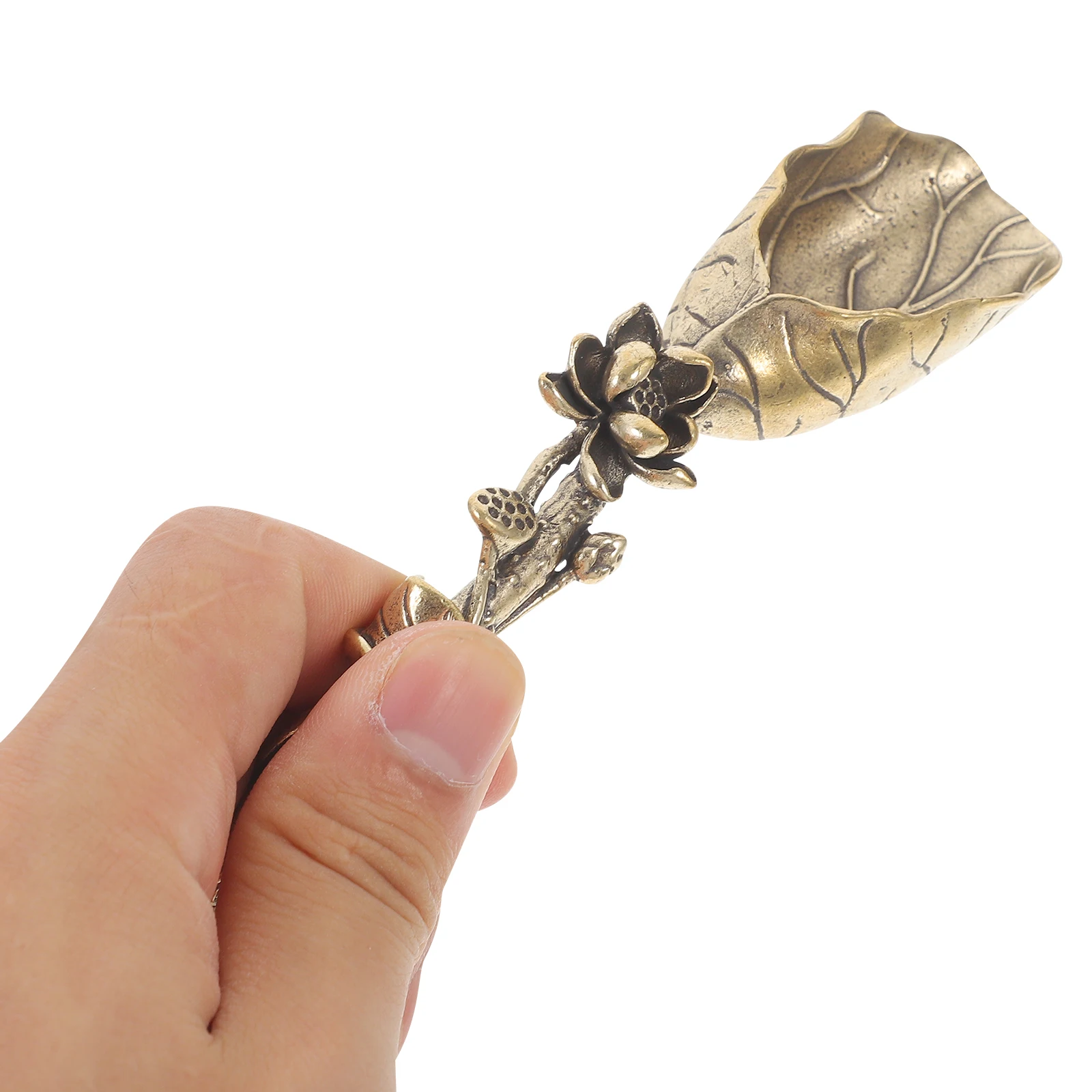 Cuchara de té, Mini pala para hojas sueltas, agitación de cobre, ecológica, uso saludable, sal de baño, café, harina, azúcar, cocina, baño, hogar