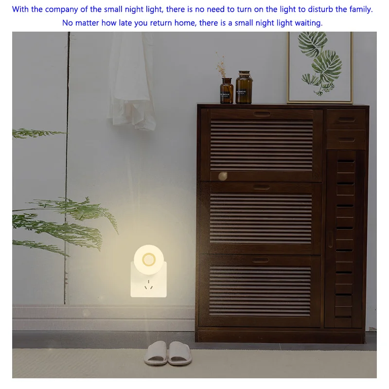 LED Human Body Sensing Night Light Smart Infrared Induction High Sensitivity Low-power Plug and Play Soft Light Eye Protection