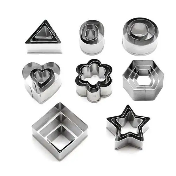 24 шт. серебряная форма для торта из нержавеющей стали