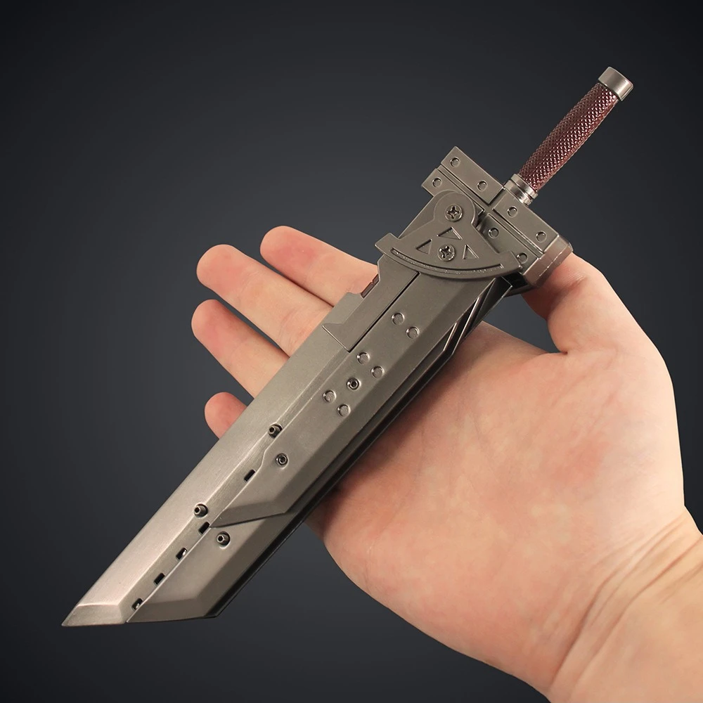 25cm Fantasy Anime Game Peripheral Cloud Buster Sword High quality Metal weapons Model Craft Ornament Boy's Holiday Gift Set Toy