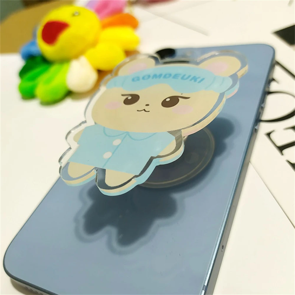 Kpop ROSE JISOO Jennie Lisa kawaii Phone Holder Folding Stands Cartoon Cute PVC Mobile Phone Holder Gift Fans Gift