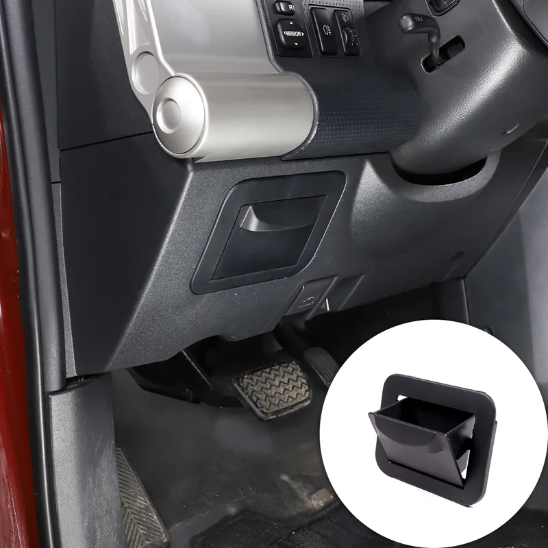 

For Toyota FJ Cruiser 2007-2021 InnerFuse Storage Box ABS Black Storage Accessories Car Fuse Storage Tray Coin Card Clip Parts