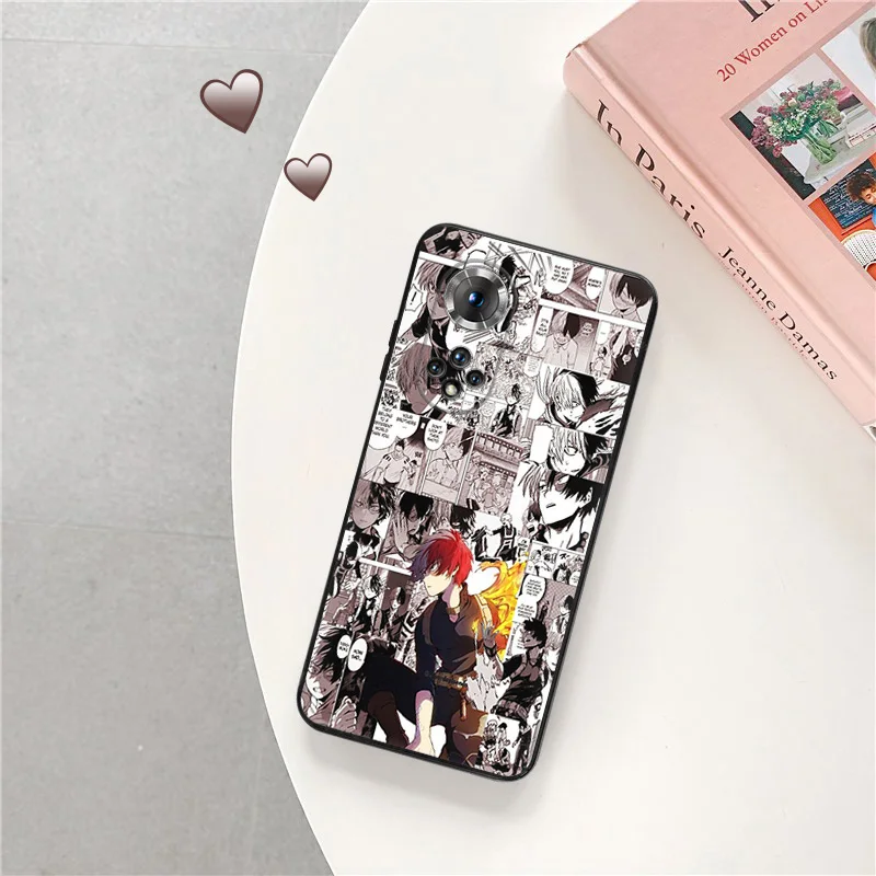 Black Matte Phone Cases for Honor X8b X8 X7 X6 a X9 b 90 70 Magic5 My Hero Academia Comics Huawei P40 P30 P20 Psmart Soft Cover