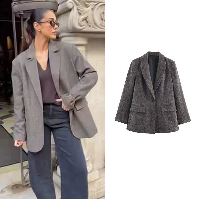2026년 신상 봄 여성 블레이저 패션 슬림 브이넥 오피스 재킷 여성 시크 스트리트 청춘 우아한 봄 따뜻한 정장 재킷