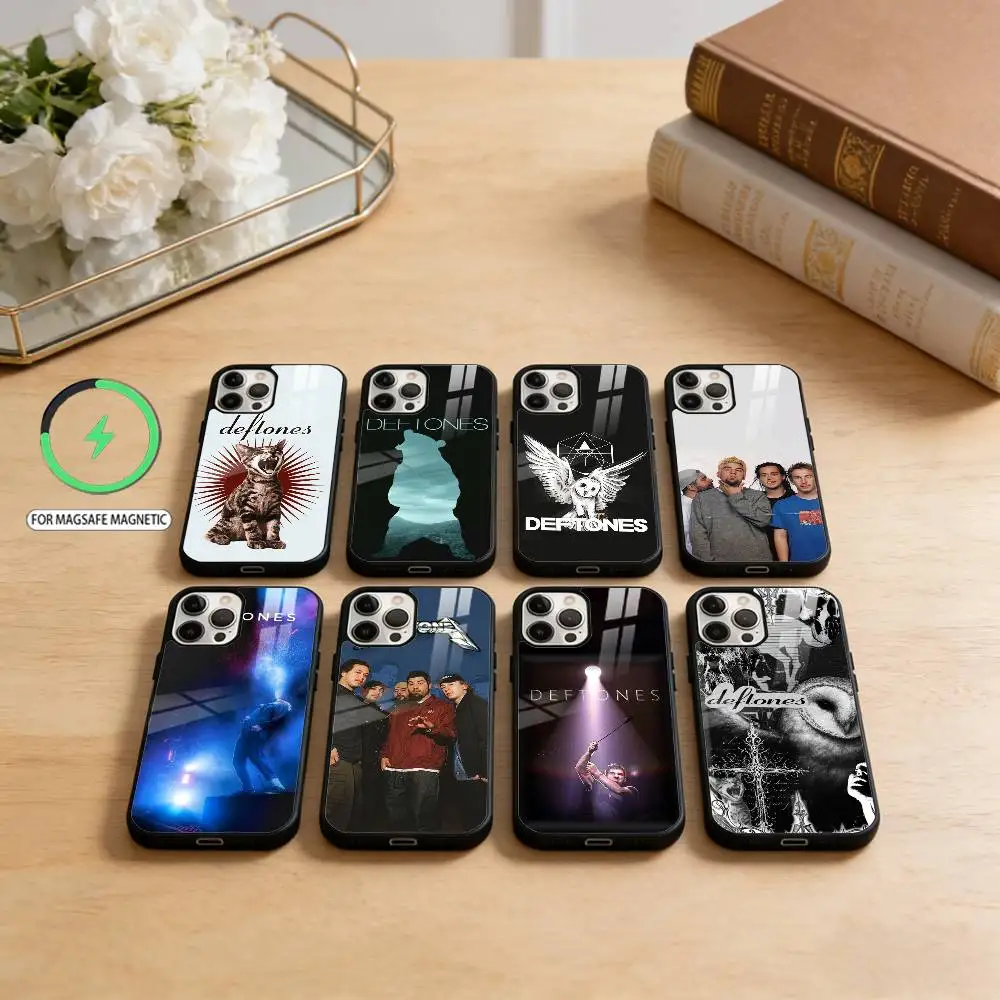 

Чехол для телефона Rock-Band Deftones для iPhone 17,16,15,14,13,12,11 Plus, Pro Max, магнитный для беспроводной зарядки Magsafe