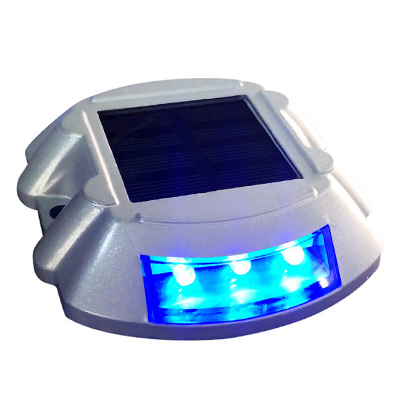 تعمل بالطاقة الشمسية مقاوم للماء ضوء الطريق الأزرق دفن Led مصباح للممر مسار حديقة في الهواء الطلق ساحة إضاءة الشوارع #6