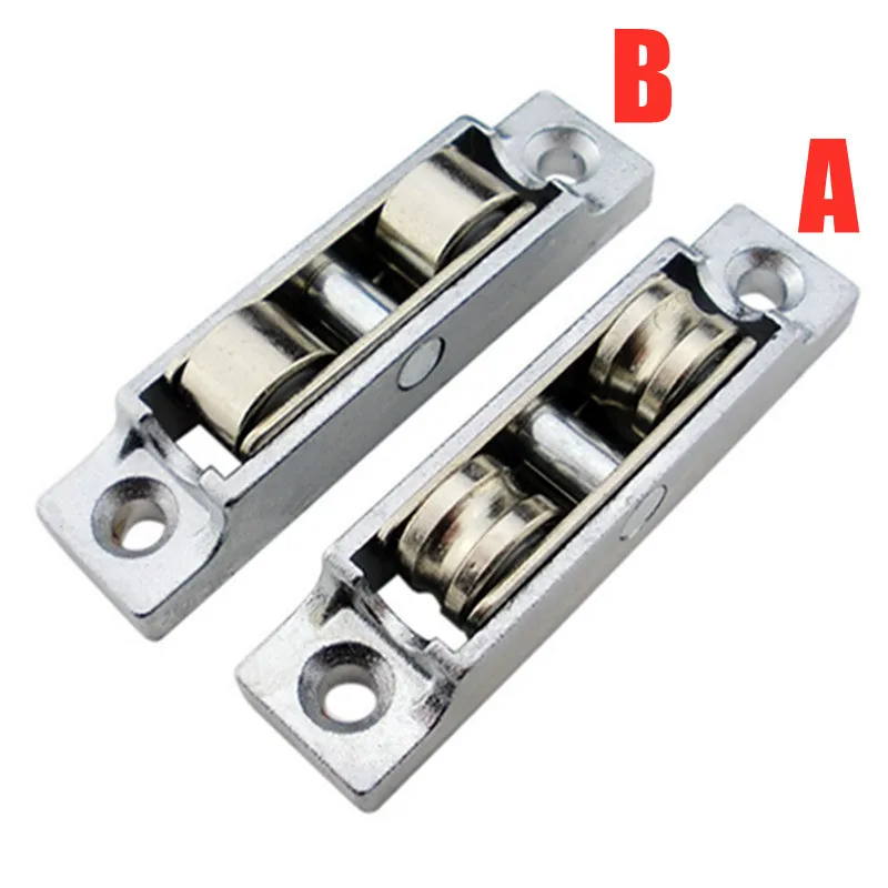 Window Pulley Aluminum Plastic Steel Sliding Left And Right Door Rollers Moving Windows Sliding Door Pulley Double Groove Wheels