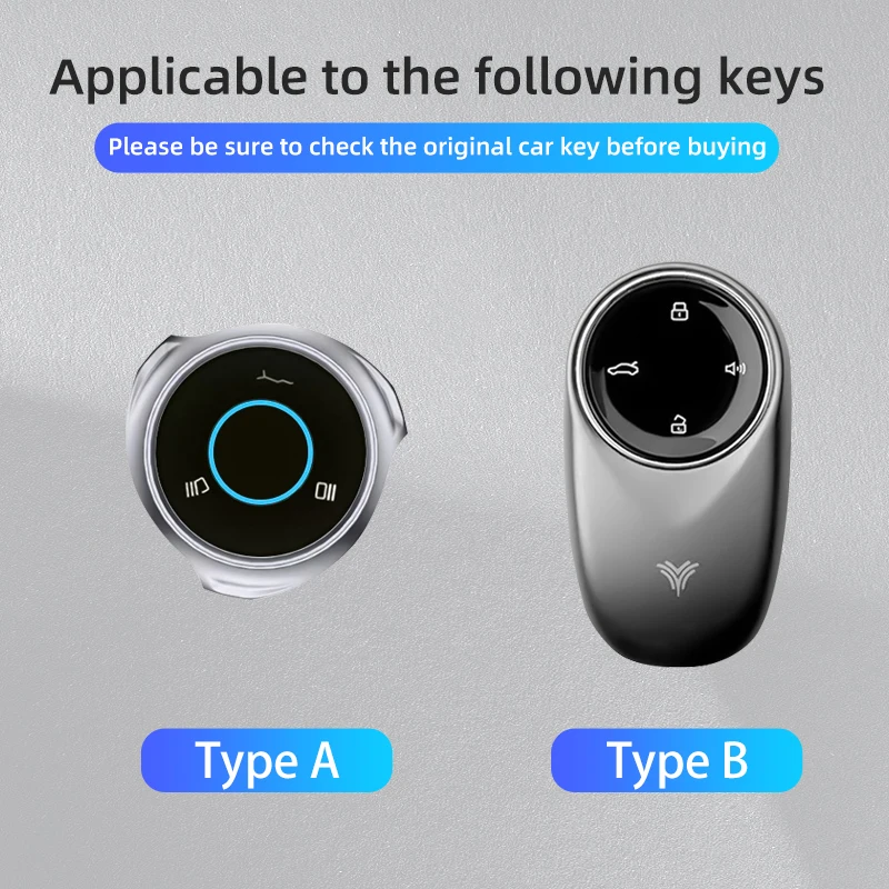 Car Alloy Smart Key Shell Key Bag Cover Fob Case For NETA S U X V L AYA GT N01 Key Ring Holder Auto Accessories