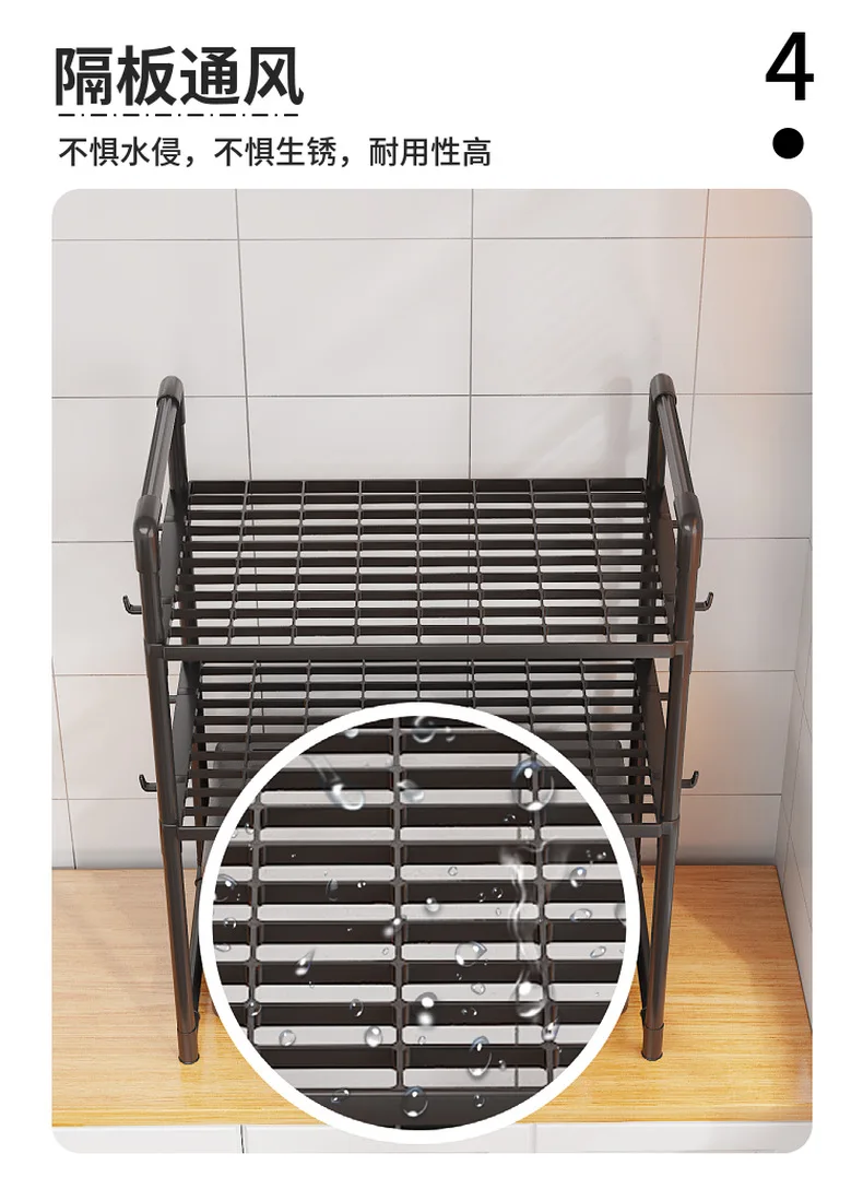 Kitchen Elevated Design Seasoning Rack Microwave Storage RackBilayer Oven Modern Minimalism Kitchen Accessories Organizer