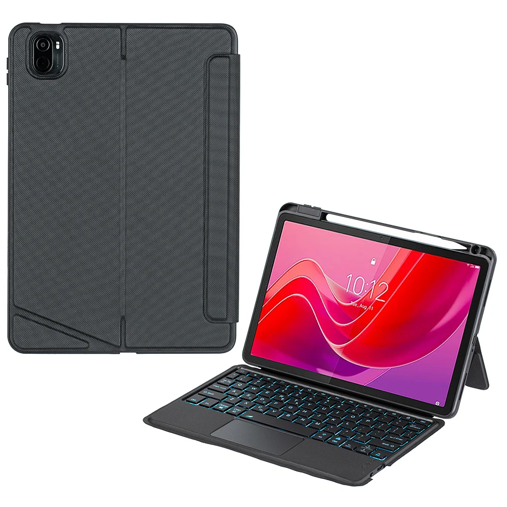 

TM25-AS For Lenovo Xiaoxin Pad 11 2024 / Tab M11 TB-330FU TB-331FC Backlit Touchpad Bluetooth-Compatible Keyboard Leather Case