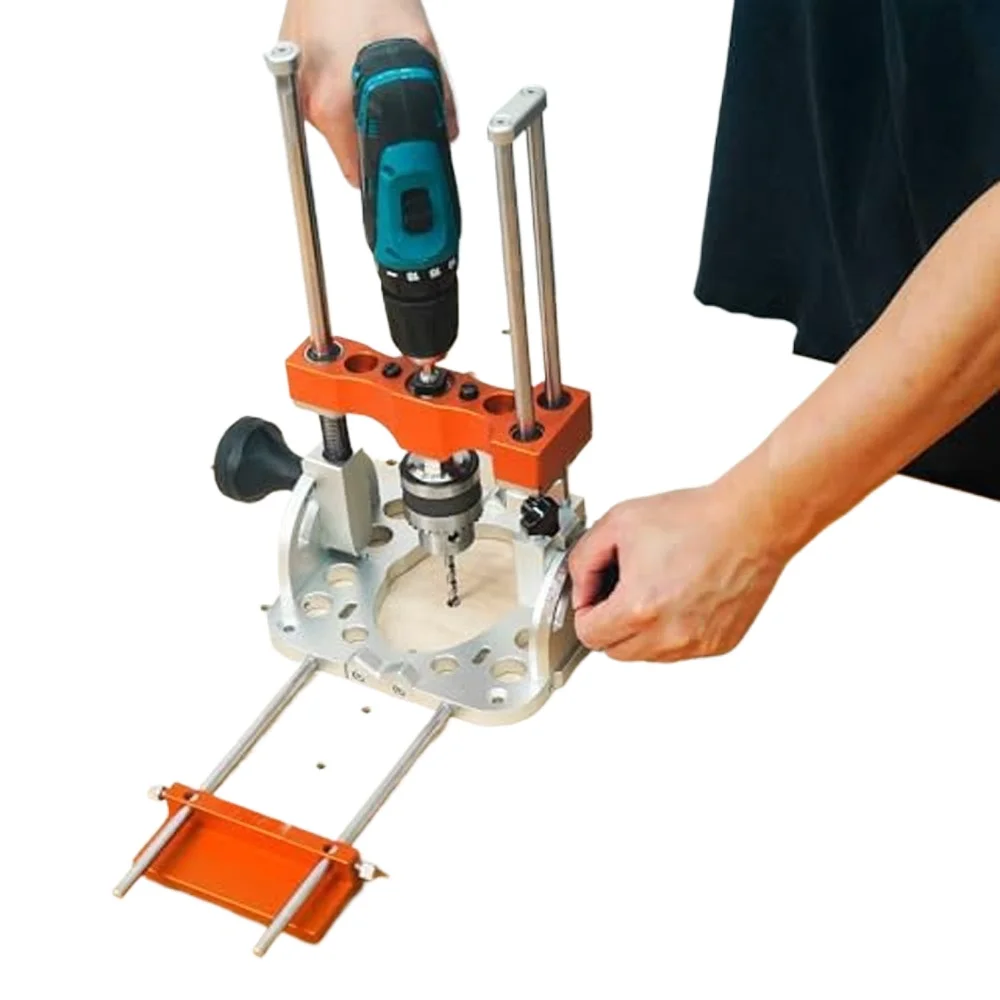 S04001 Portable drilling rig guide equipped with lined ball bearings, guide rod, 1/2-inch clamp, portable