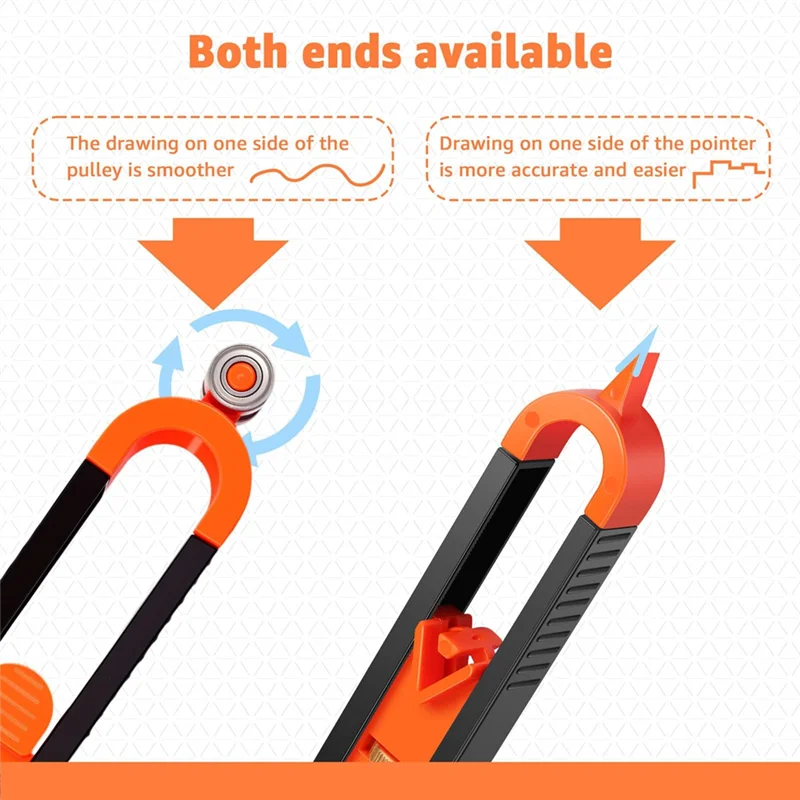 

ABRS-2Pcs Precise Contour Scribe Tool, Adjustable Contour Gauge Tool With Pencils And Lock, Corner Measuring Scribing Tool