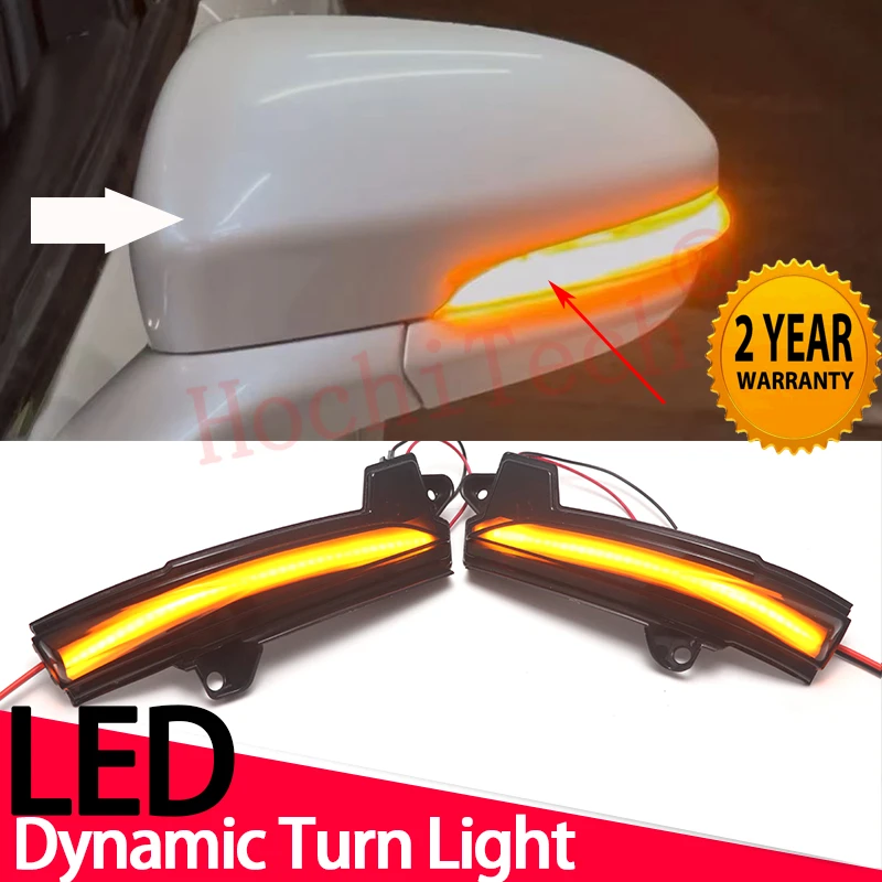 Smoked LED Dynamic Turn Signal Light Side Mirror Flashing Light for Ford Mondeo Fusion 2013-2020 Left Hand Drive