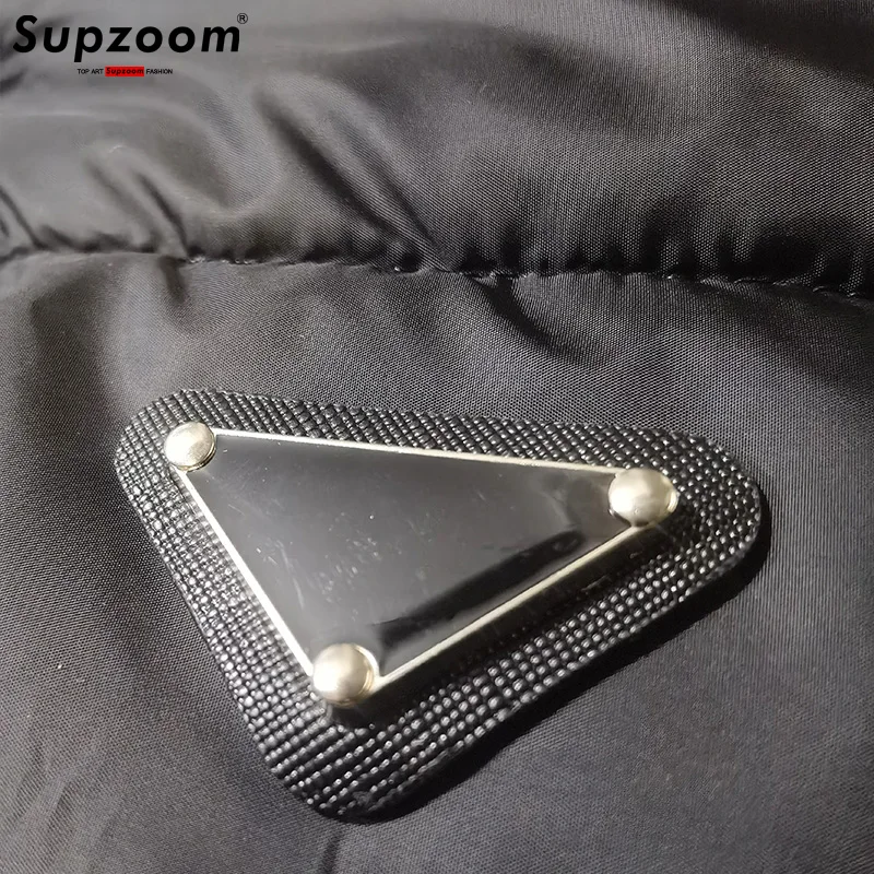 Supzoom Neue Ankunft Casual Triangle Mark Herren Winter Trendy Kapuzen Baumwolle gefütterte Anzug Paar Baumwolle gefütterte Jacken und Mäntel