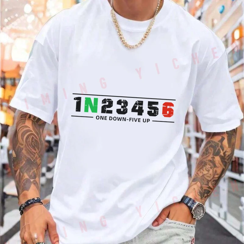 Motorcyclist 1N23456 Motorcycle Motorbike T-shirt Casual Mens Summer Fashion Sportswear Top Tee view 2