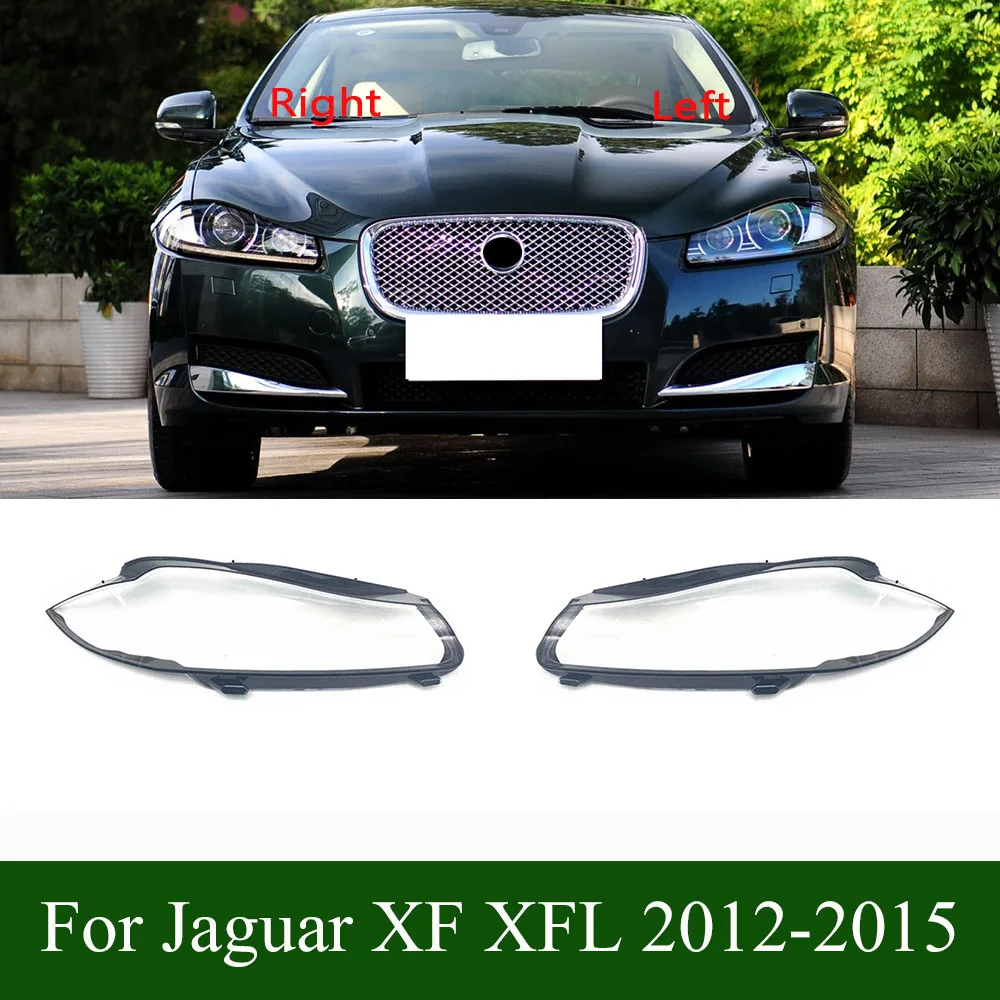 

For Jaguar XF XFL 2012-2015 Headlights Cover Transparent Lamp Shade Headlamp Shell Plexiglass Replace Original Lampshade