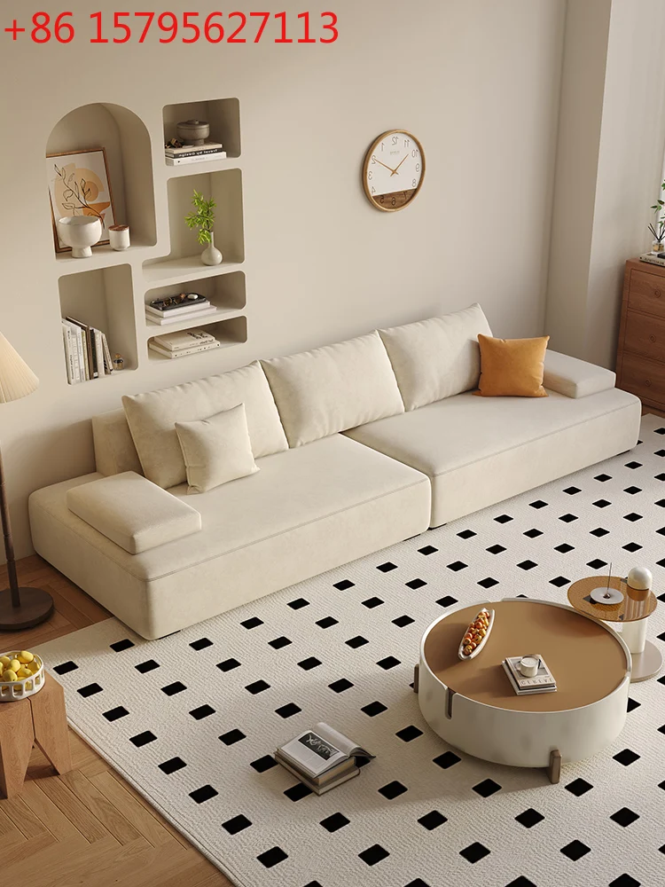 

French Cream Wind Modular Fabric Sofa Nordic Simple Living Room Premium Fleece Sofa