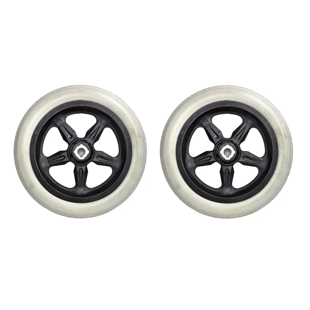 /2PCS /12 /1/2x2 1/4 Tire Wheelchair Wheels With Keyway Slot PU Foam Puncture Proof For Trolley Tool Cart Scooter Parts