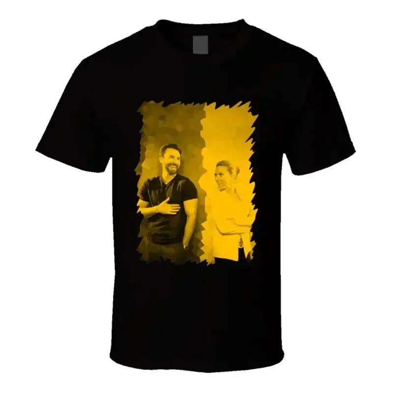 Chris Evans And Scarlett Johansson Neon Color T Shirt