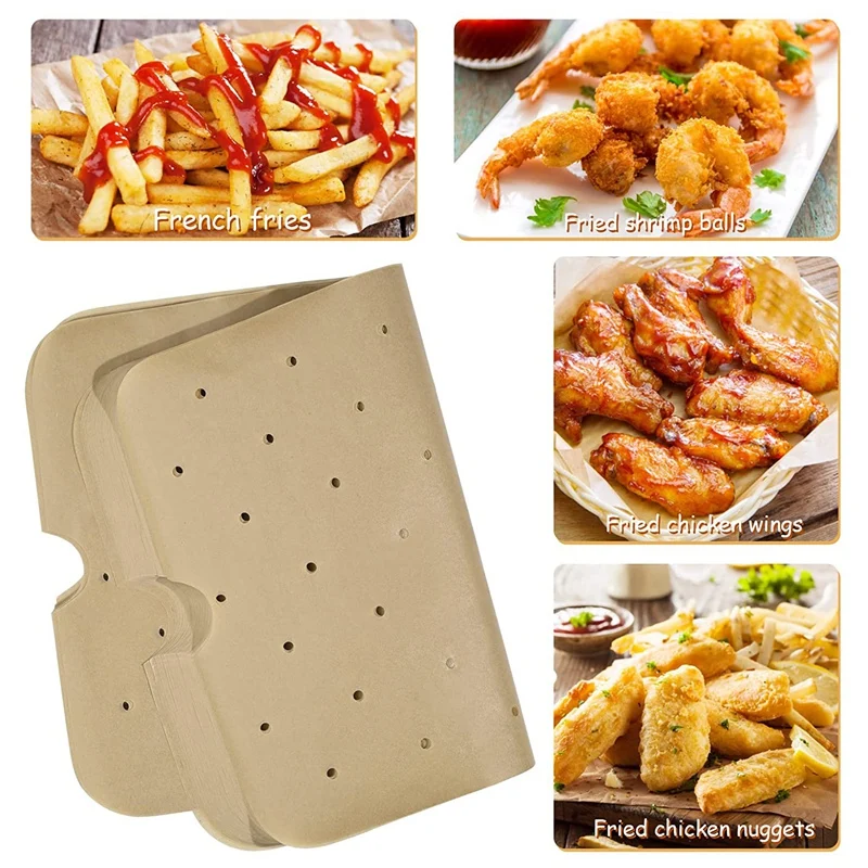 200 Pcs Air Fryer Parchment Paper Liners For Ninja Foodi XL Smart FG551 6-In-1 Indoor Grill For Ninja Foodi Accessories