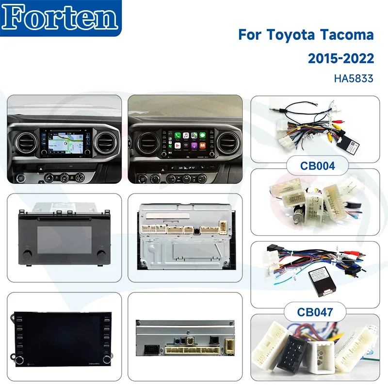 Dasaita Navigation Stereo Head Unit Car Radio Android13 10.2 Inch Multimedia Audio Touch QLED Screen For Toyota Tacoma 2015-2022