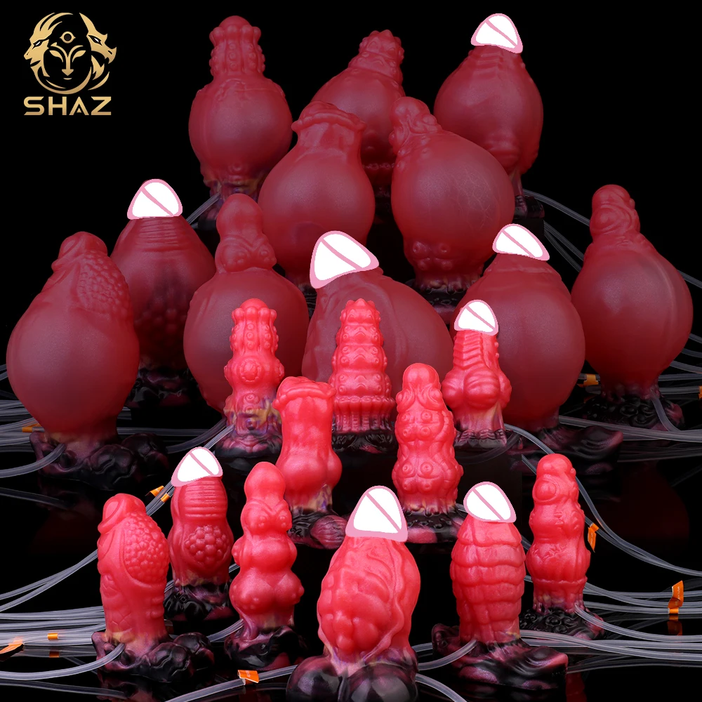 SHAZ Inflatable & Ejaculation Anal Plug สวมใส่ Butt Plug Monster Dildos Big Gode ต่อมลูกหมาก Stimulator เพศของเล่นสําหรับผู้ใหญ่เกย์ 18 +