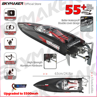 UDiRC UDI022 RC Boat 50Km/H High Speed Waterproof 2.4GHz Radio Control Brushless RC Speed Alloy Steel Boat  Toys