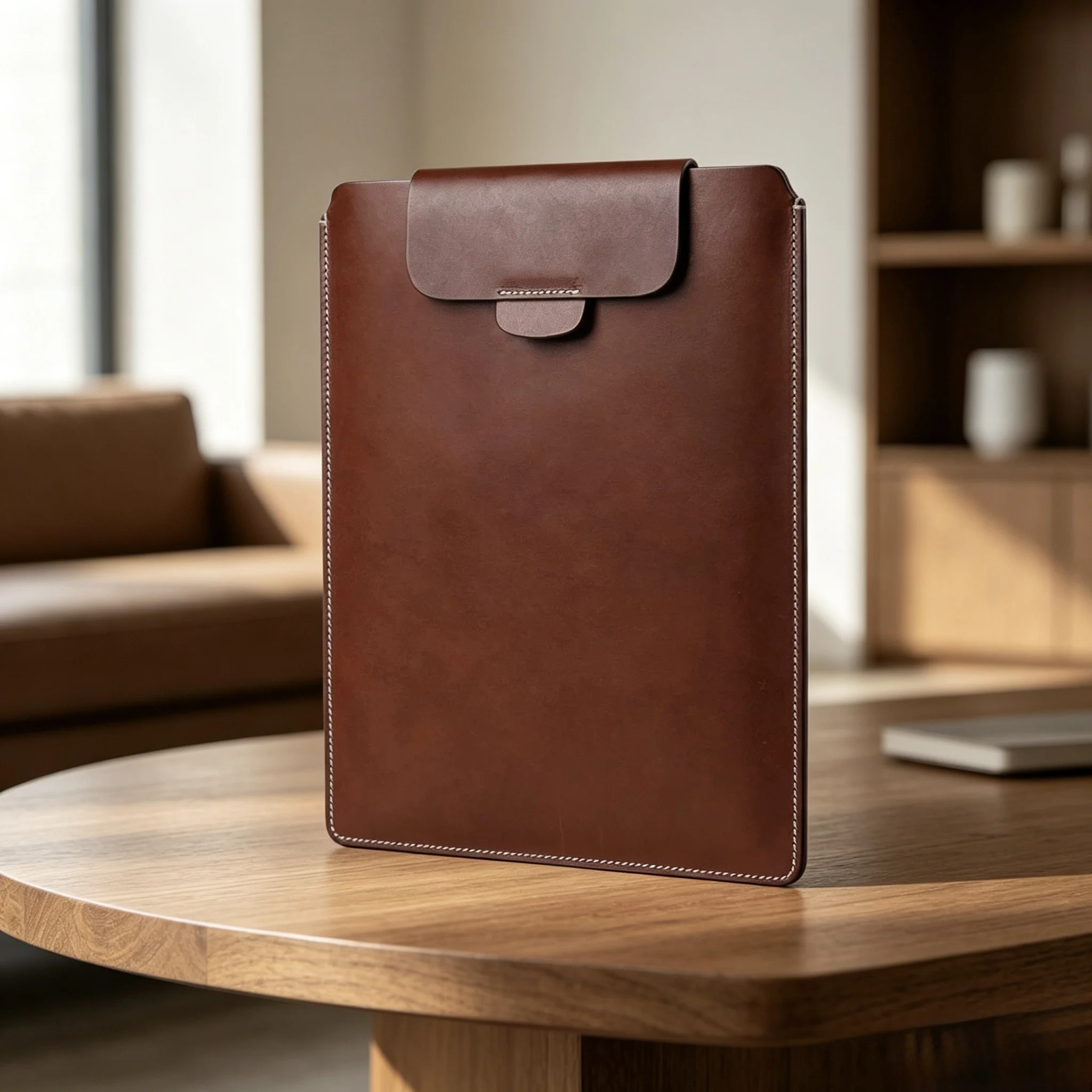 

Leather computer inner bag, suitable for Apple Macbook, vertical style simple computer bag.