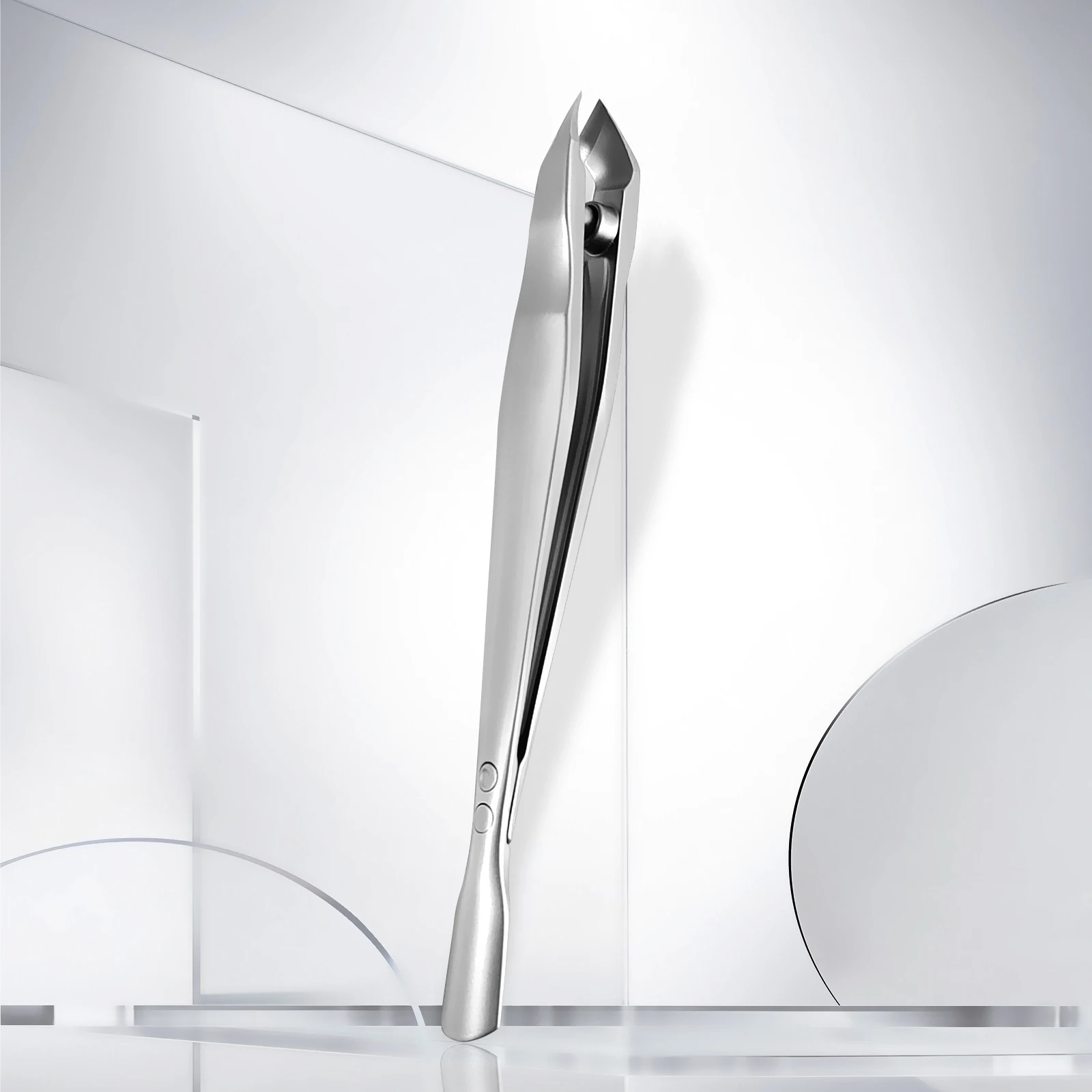 

2-in-1 Cuticle Trimmer with Pusher, Portable Tweezers Design Sharp Cuticle Cutter Nipper, Precise Trimming of Hangnails for Fing