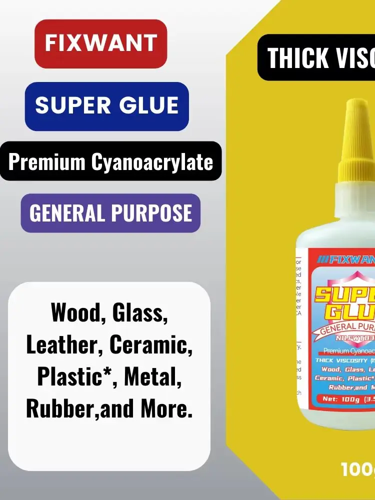 Premium 1500CPS Dicker CA-Kleber Industriequalität Cyanacrylat-Superkleber für Lückenreparatur Holzbearbeitung DIY Handwerk 50g/100g/500g