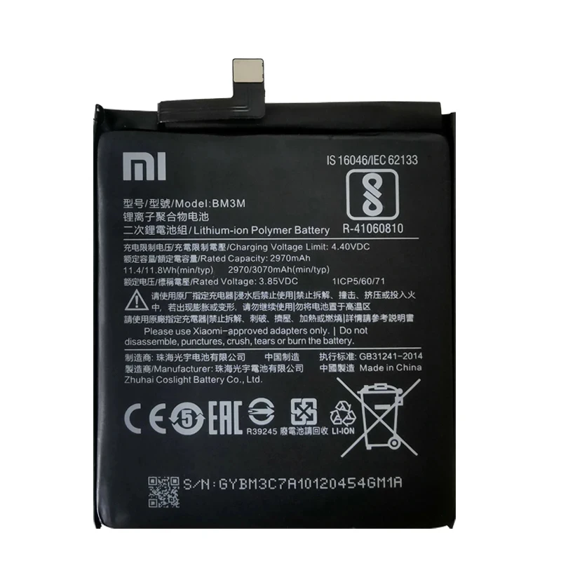 New Original Xiao Mi Replacement Battery BM3M For Xiaomi Mi9 SE Mi 9SE 3070mAh High Capacity Phone Batteries Free Tools