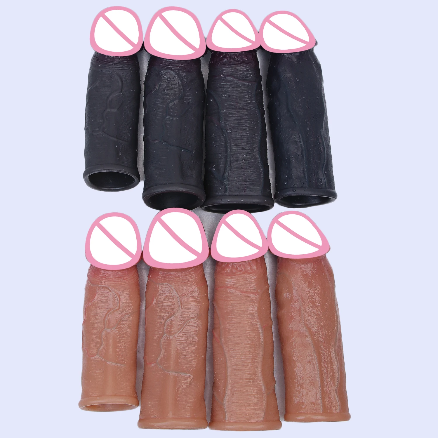 Man Delayed Ejaculation Extend Cock Soft Realistic Enlarger Penis Sleeve Condom Sex Toy Dildo Safety Silicone Change Dick Color
