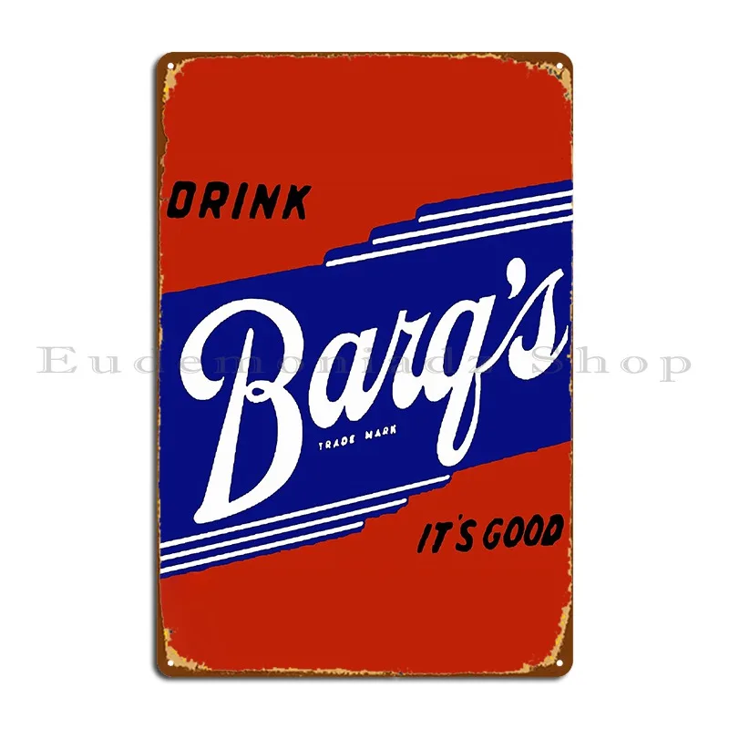 Barq S-letrero de publicidad Vintage, letrero de Metal, diseño de diseñador de Club, cartel de estaño para Club en casa
