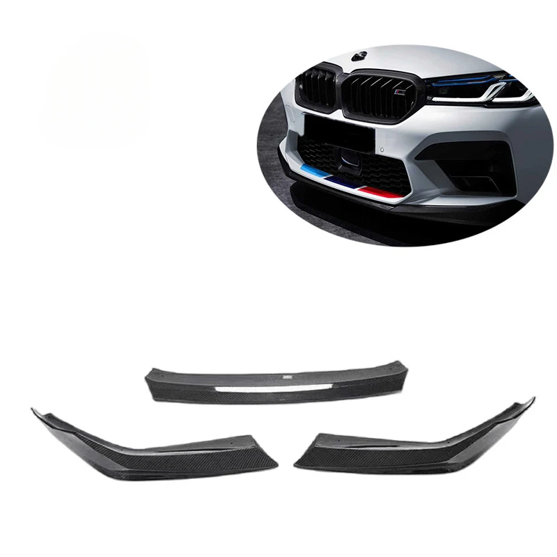 

Reli Suitable for BmwBMW M5 F90 CSStyle3-PCCarbon Fiber Front Lip Front Spoiler Modification Part2021+