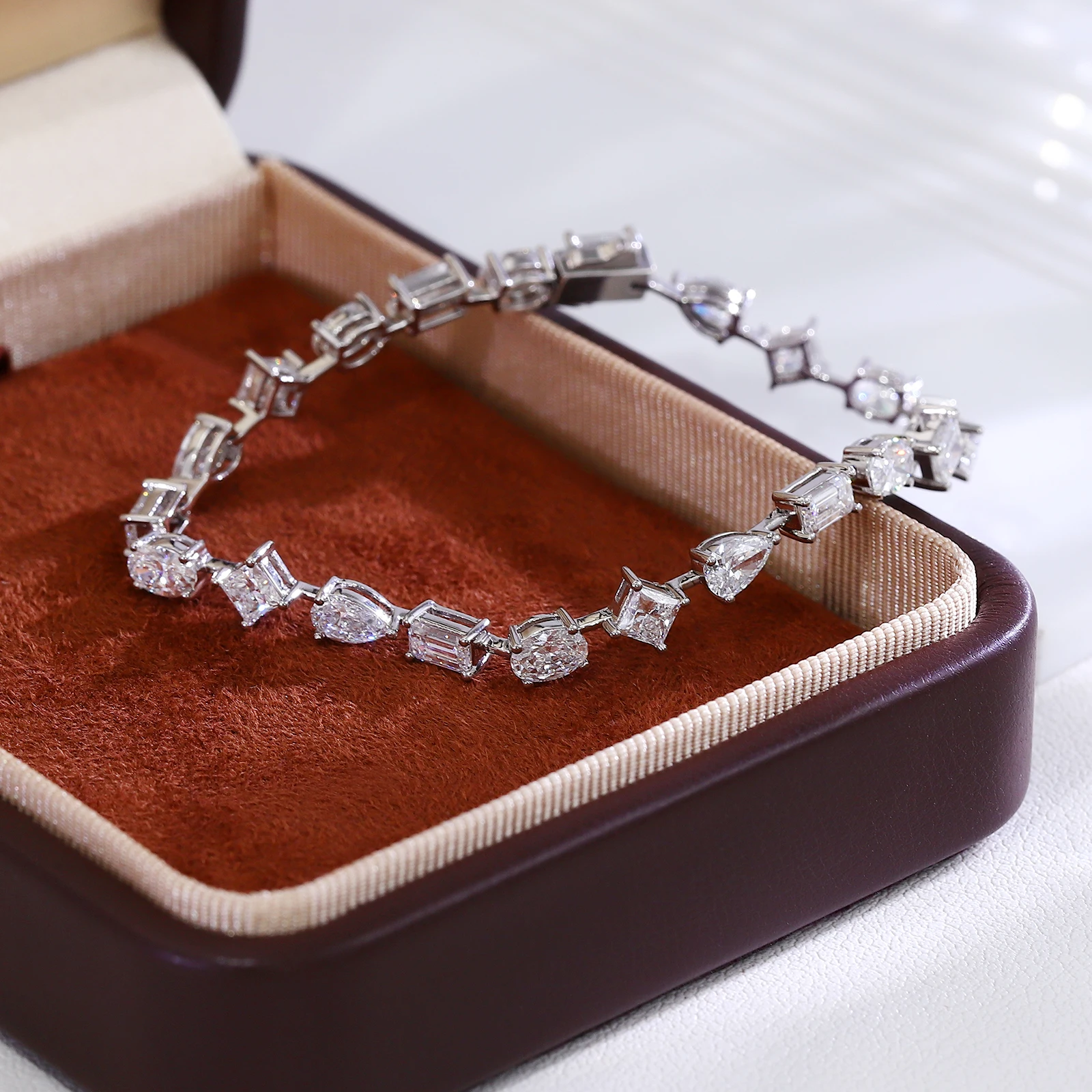 

Provence Unique Tennis bracelets Lab Diamonds 18KGold Everyday Wedding bracelet Women Anniversary Fine Jewelry Christmas Gifts